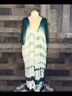 Anama white green ombre wrap OS festival boho hippie coastal cowgirl summer